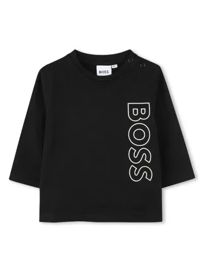 Bosswear Babies' Logo-print T-shirt In Black