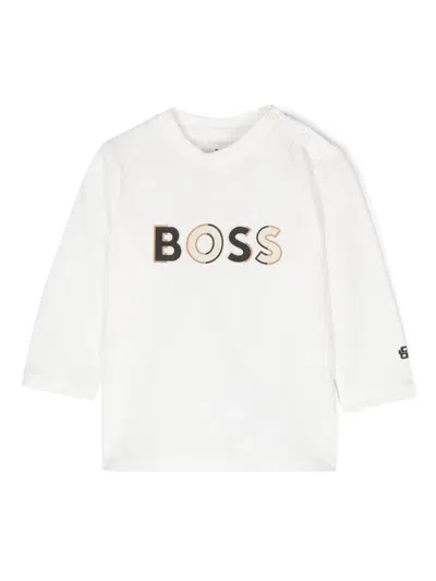 Bosswear Babies' Logo-print T-shirt In White