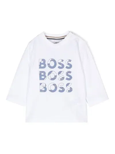 Bosswear Babies' Logo-print T-shirt In White