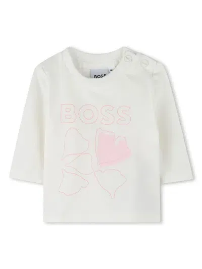 Bosswear Babies' Logo-print T-shirt In White