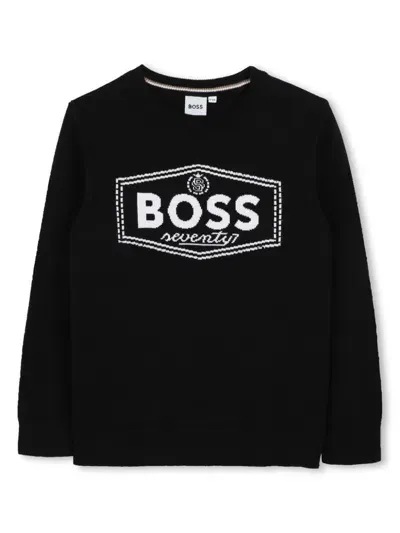 Bosswear Kids' Logo Pullover In Black