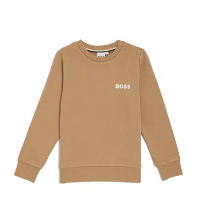 Bosswear Kids' Logo Sweatshirt In Beige