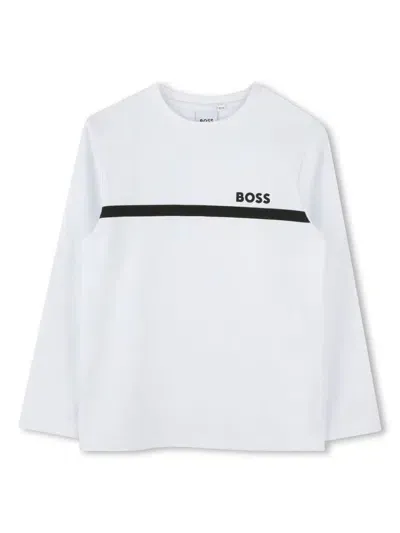 Bosswear Kids' Logo T-shirt (set Of 2) In Weiss