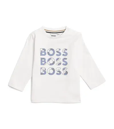 Bosswear Kids' Logo T-shirt In White