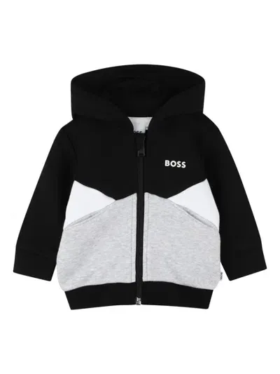 Bosswear Babies' Panelled Hoodie In Black