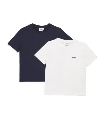 Bosswear Kids' Set Of 2 Logo T-shirts In Navy