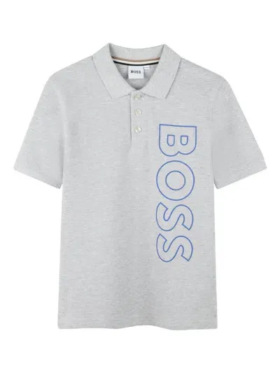 Bosswear Kids' Short-sleeve Polo Shirt In Grey