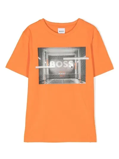 Bosswear Kids' Short-sleeve T-shirt In Orange