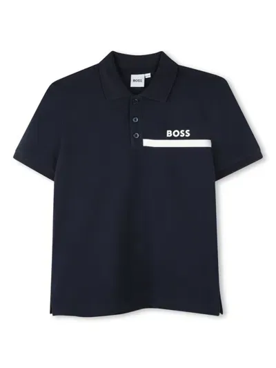 Bosswear Kids' Short-sleeved Polo Shirt In Blue