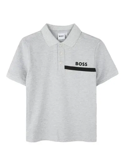 Bosswear Kids' Short-sleeved Polo Shirt In Grey