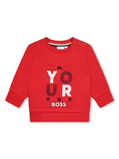 Bosswear Babies' Slogan-print Sweatshirt In Red