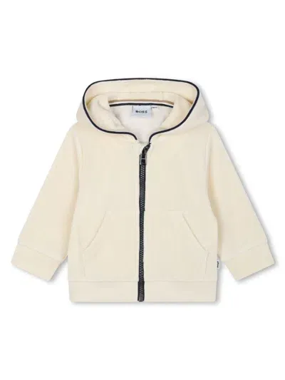 Bosswear Babies' Zip-up Corduroy Hoodie In Neutrals