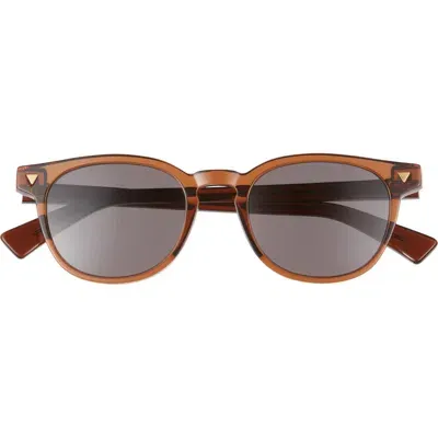 Bottega Veneta 50mm Oval Sunglasses In Brown