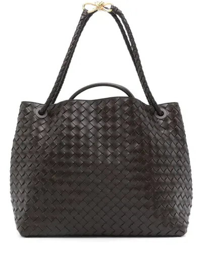 Bottega Veneta Andiamo Large Leather Tote Bag In Brown