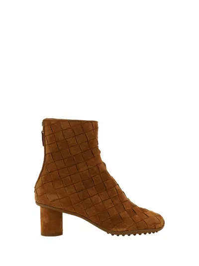 Bottega Veneta Ankle Boots In Caramel