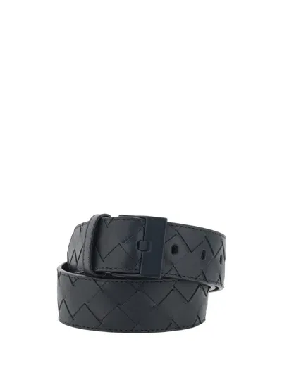 Bottega Veneta Belt In Black-nero Opaco