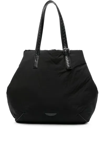 Bottega Veneta Nylon Tote Bag In Black