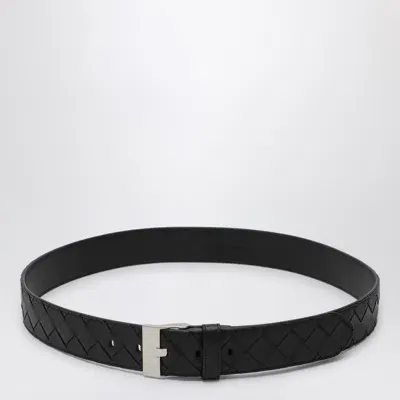 Bottega Veneta Black Watch Belt In Intrecciato