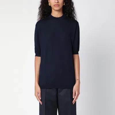 Bottega Veneta Blue Navy Cashmere Crew-neck Sweater