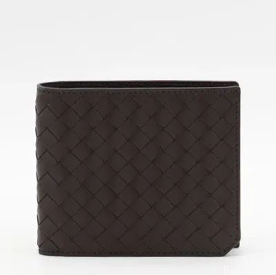 Bottega Veneta Brown Leather Wallet In Fondant-silver