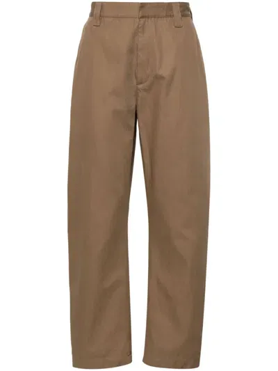 Bottega Veneta Brown Mid-rise Tapered-leg Trousers