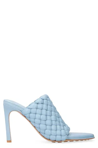 Bottega Veneta Bv Curve Leather Mules In Blue