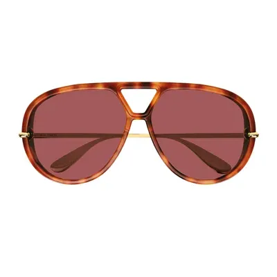 Bottega Veneta Bv1274s Linea Unapologetic 003 Havana Gold Brown Sunglasses In Pink