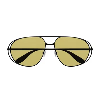 Bottega Veneta Bv1344s 002 Black Yellow Sunglasses