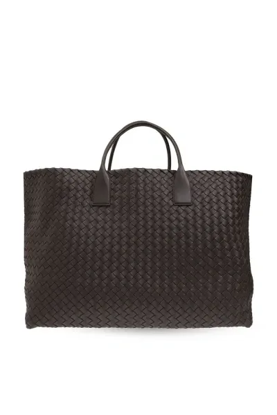 Bottega Veneta Cabat Maxi Shopper Bag In Brown