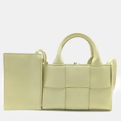 Pre-owned Bottega Veneta Candy Arco Bag In Yellow