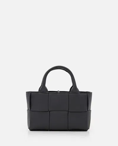 Bottega Veneta Candy Arco Leather Tote Bag In Black