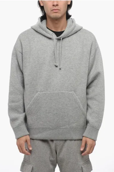 Bottega Veneta Cashmere Neoprene Compact Hoodie In Gray