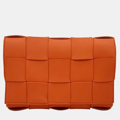 Pre-owned Bottega Veneta Cassette Bag In Orange