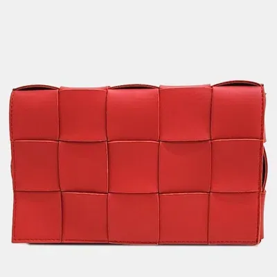 Pre-owned Bottega Veneta Cassette Bag In Red