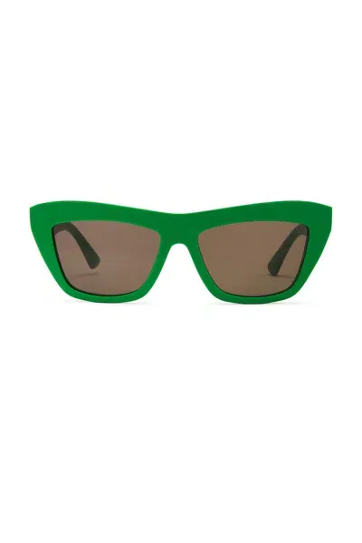 Bottega Veneta Classic Ribbon Sunglasses In Green