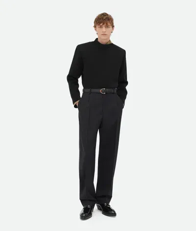 Bottega Veneta Classic Wool Tailored Jumper In Black