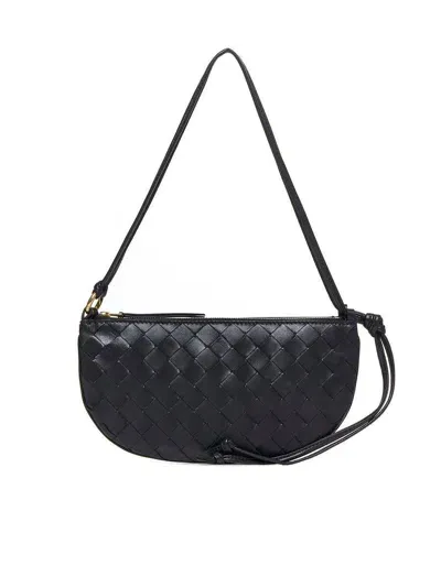 Bottega Veneta Black Leather Gemelli Shoulder Bag