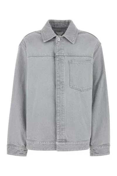 Bottega Veneta Denim Shirt Jacket In Grey