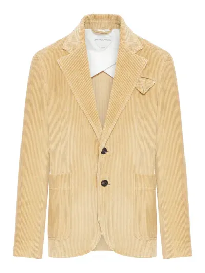 Bottega Veneta Corduroy Jacket In Nude & Neutrals