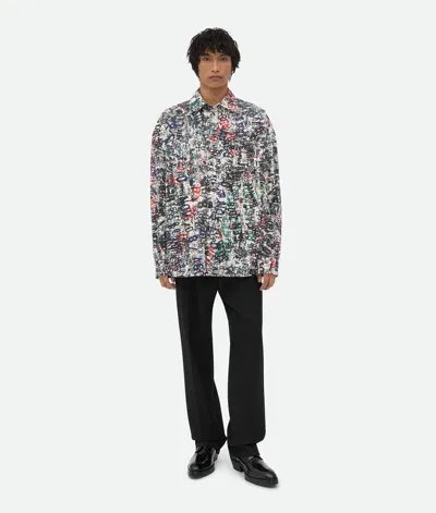 Bottega Veneta Cotton Wool Memory Print Shirt In Multi