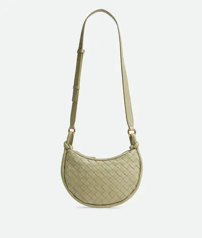 Bottega Veneta Gemelli Messenger Leather Cross-body Bag In Cream