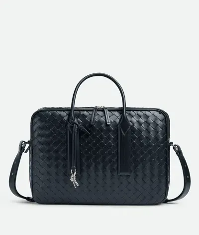 Bottega Veneta Getaway Large Briefcase In Shadow