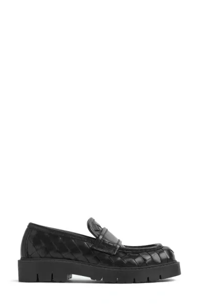 Bottega Veneta Haddock Intrecciato Loafer In Black