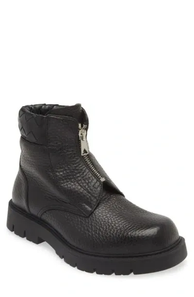 Bottega Veneta Haddock Lug Sole Boot In 1001 Black/black