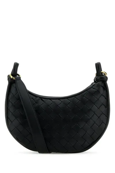 Bottega Veneta Gemelli Messenger Bag In Blackmbrass