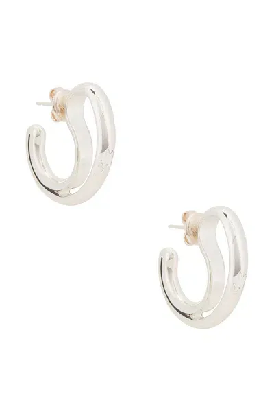 Bottega Veneta Hoop Earrings In Silver