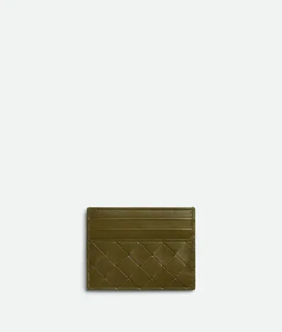 Bottega Veneta Intrecciato 15 Credit Card Case In Olive Oil