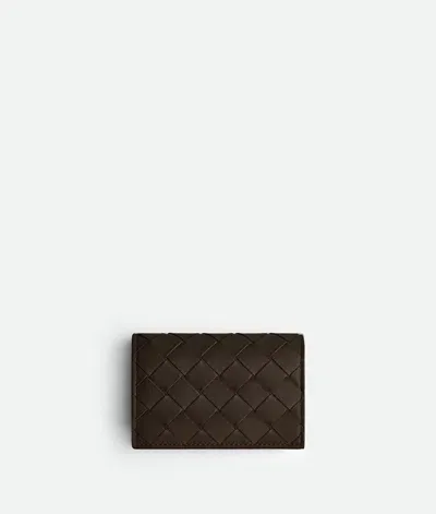 Bottega Veneta Intrecciato Business Card Case In Fondant