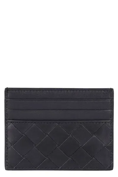 Bottega Veneta Intrecciato Card Holder In Blue