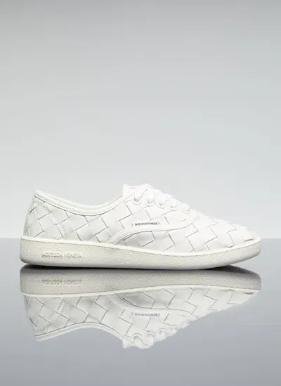 Bottega Veneta Intrecciato Sneakers In White